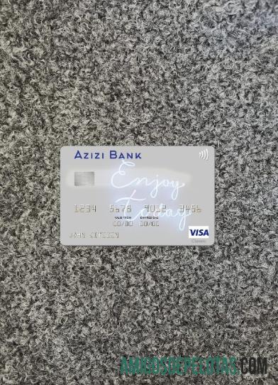 Afeganistão Azizi Bank Visa Card Photolook Front baixar para verificação